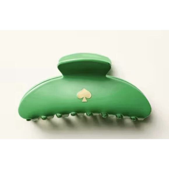 New Kate Spade New York X Target Green Claw Hair Clip with Gold Spade - Picture 2 of 2